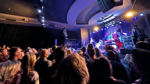 Band performing at Battle of the Bands at Bourbon Theatre