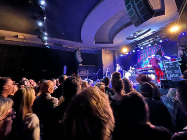 Band performing at Battle of the Bands at Bourbon Theatre